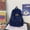 Dark Blue, variant on Light Wash Denim Jean Backpack for Women & Men Retro Aesthetic Rucksack Basic Backpack for High School/College Students Travel Laptop Bag(15.7×12.6in)