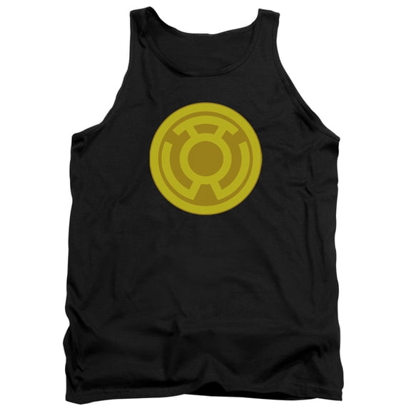 Green Lantern Yellow Symbol Adult Tank Top Black