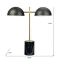 thumbnail image 3 of Table Lamp Nova Hydro Black Table Lamp with On/Off Switch, Double Lamp, Faux Marble Base 22.4" H X 20" W X 7.9" D for Living Room, Desk Lamps for Office Reading,LED Lamp, 3 of 9