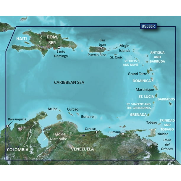 Chartplotter Garmin BlueChart® g3 HD - HXUS030R - Caribe sudoriental