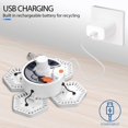 thumbnail image 5 of Luz solar para acampar de 169 LED, luz para tienda de campaña recargable por USB para exteriores con control remoto, banco de energía, luz de trabajo, lámpara para acampar, 5 modos, 360 grados, resis, 5 of 5