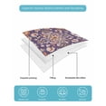 thumbnail image 5 of Purple Boho Queen Size Down Alternative Comforter, Lightweight Comforter Quilt Bedding Set with Pillow Shams Country Retro Tribal Southwest Pattern All Seasons Bed Comforter Duvet Insert 90"x96", 5 of 7