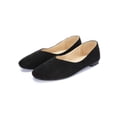 thumbnail image 7 of Women's Wide Width Flat Shoes Suede Comfortable Slip On Round Toe Ballet Flats, 7 of 7