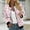 24#Pink, variant on Jackets for Women Casual Long Sleeve Lightweight Bomber Jacket Classic Vintage Coat Full Zip Up Ribbed Collar Outwear Boho Floral Print Jackets