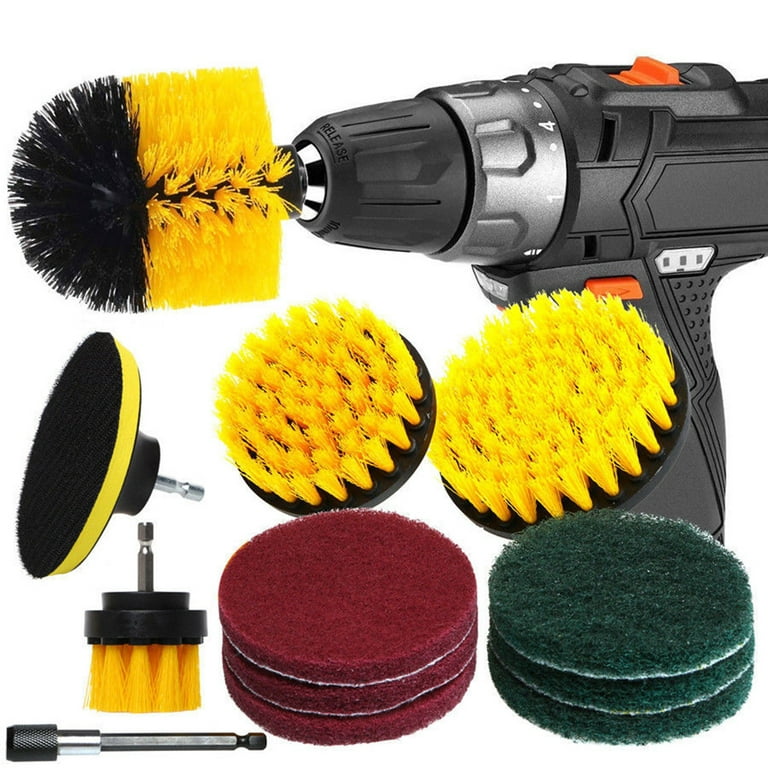 Drill Brush and Pads Set, Drill Brush Scrubber