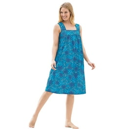 EZI House Dresses for Women with Pockets Moo Moos Gingham House Coat Sleevless Zipper Duster Dress Medium to Plus Size Walmart