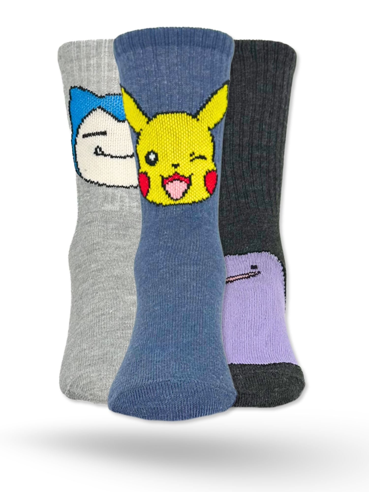 Pokemon Boys Mid-Crew Socks, 3-Pack, Sizes S/M-M/L