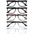 thumbnail image 1 of OPULIZE NYX Reading Glasses with Blue Light Blocking for Women Men, Rectangular Frame with UV & Eyestrain Protection, 1 of 7