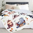 thumbnail image 3 of Cat Throw Blanket Cute Cats Bed Blanket for Cat Lovers Animal Print Blankets Super Soft Flannel Fleece Blankets Cozy Fuzzy Plush Throw Blanket for Couch Chair, 3 of 10