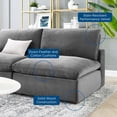 thumbnail image 3 of Modway Commix 5-Piece Down Filled Overstuffed Performance Velvet Sectional Sofa in Gray, 3 of 10