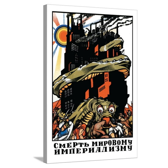 Art.com Kill The Imperialistic Monster Stretched Canvas Print Wall Art, 24" x 36"