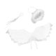 thumbnail image 3 of Accesorios de decoración de alas de ángel, disfraz de ángel para fiesta de cumpleaños, noche de Halloween Blanco 3 Piezas, 3 of 9