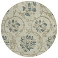 thumbnail image 2 of Addison Rugs Chantille Indoor/Outdoor Traditional Floral Beige Washable Round Rug, 8' x 8', 2 of 6
