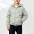 SERTGUTR Boys Hooded Puffer Jacket, Zip Up Lightweight Warm Coat, Solid ...