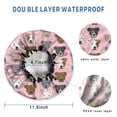 thumbnail image 3 of Shower Caps,Pit Bull Terrier Waterproof Shower Cap for Women 4 Pieces,Double Reusable Hair Cover for Shower PEVA Elastic Stretch Hem, 3 of 7