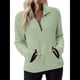 thumbnail image 2 of Sudadera Informal de con Cremallera de un Cuarto para Mujer, Larga, Ligera, Suave y Afelpada, con Bolsillos. Verde XXL, 2 of 8