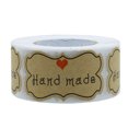 thumbnail image 4 of 1 Roll 250pcs Adhesive Sealing Sticker Kraft Paper Sealing Label Stickers Hand Made Alphabet Printed Sealing Sticker Gi, 4 of 8