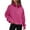 A014-Purple Pink, variant on Oversized Half Zip Women's Sweatshirt Pullover Jacket with Thumb Holes Purple Pink M