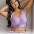 thumbnail image 2 of Sujetador de talla grande europeo y americano, ropa interior de otoño e invierno, grasa mm, mujeres, 200 kg, pecho grande fruncido, pequeño, sin aro de acero, sujetador antiflacidez, 2 of 5