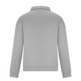 thumbnail image 5 of qolati Mens Quarter Zip Pullover Casual Long Sleeve Fleece Sweatshirt Oversized Mock Neck Golf Work Sweater with Pocket, 5 of 6