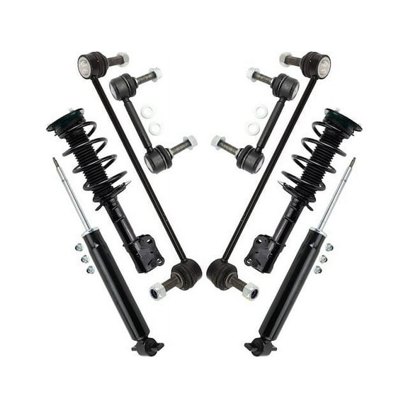 Front and Rear Shock Strut Coil Spring Sway Bar Link Kit 8 Piece - Compatible with 2015 - 2022 Ford Edge 2016 2017 2018 2019 2020 2021