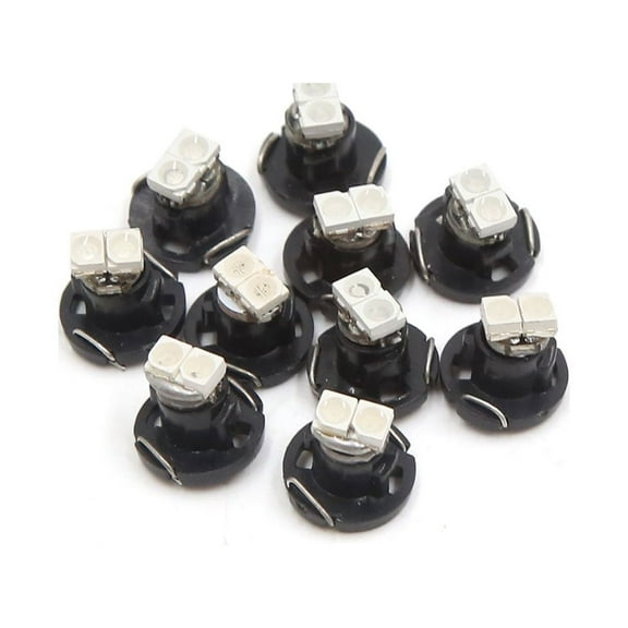 10Pcs T4.2 Blue 3020- Car Interior Dashboard Panel Light Bulb Black Shell