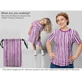 thumbnail image 6 of oneOone Cotton Jersey Purple Fabric Striped Line Dress Material Fabric Print Fabric By The Yard 58 Inch Wide, 6 of 6