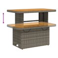thumbnail image 3 of vidaXL 2 Piece Garden Dining Set with Cushions Grey Poly Rattan, 3 of 5