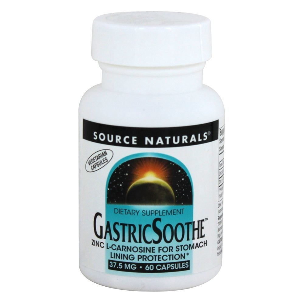 Source Naturals GastricSoothe with Zinc LCarnosine Complex 37.5 mg. 60 Vegetarian Capsules