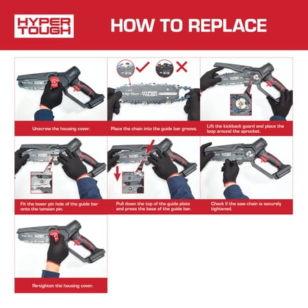 HYPER TOUGH 20V 6-INCH PRUNER SAW, HY5601050516012