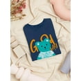 thumbnail image 3 of Good Day Hand Drawn Bear Shaped T-Shirt Women -Image by Shutterstock, Female Medium, 3 of 4
