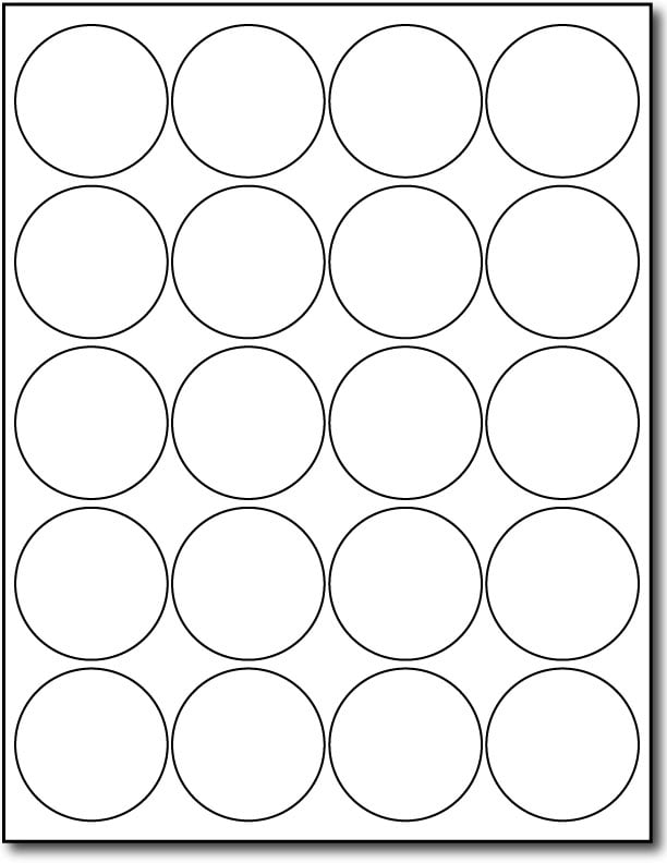 2 Round Label Free Printable Template 20 Per Sheet