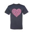 thumbnail image 2 of Wild Bobby, Pink Ribbon Heart, Breast Cancer Awareness, Men Graphic Tee, Vintage Heather Navy, XX-Large, 2 of 5