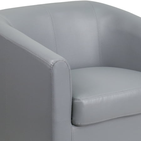 Flash Furniture - LeatherSoft Lounge Chair with Sloping Arms - Gray