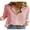 Pink, variant on Women Cotton Linen Oversized Baggy Button Down T-Shirt Blouse Tops Ladies Vintage V-Neck Tunic Tops Basic Tee