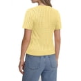 thumbnail image 5 of Sundazz Womens Short Sleeve Tops Lightweight Cable Knit Summer Sweater Dressy Casual Shirts, XS-XL, 5 of 7