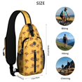 thumbnail image 2 of Pizza Party Time Sling Backpack, Fun Foodie Style Crossbody Daypack with Funny Pizza and Sauce Pattern, 2 of 3