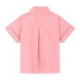 thumbnail image 6 of YUTK 2T Girls Summer Clothes Sale Girls Boys Plus Size Turn Down Collar Short-Sleeved Shirts Kids Loose Tunic Aged 3-14 Hot Pink 13 Years, 6 of 7