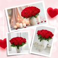 thumbnail image 2 of Flores artificiales Wondrus, 100 piezas, rosas rojas de terciopelo, 2 of 6