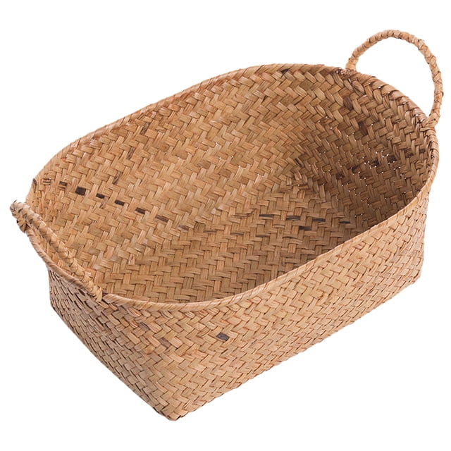 Cesta tejida Cesta de almacenamiento de pasos naturales Canasta de almacenamiento de cesta de cesta