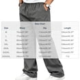thumbnail image 3 of Mens Elastic Waist Pants Sevevn Full Elastic Waist Slant Pockets Side Pockets Straight Leg Relaxed Fit Cotton Woven Trousers for Casual Lounge Daily Wear, 3 of 5