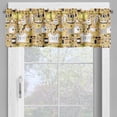 thumbnail image 4 of Ambesonne Summer Valance & Curtain, Pastel Beach Objects Pattern, 55"x45", Peach and Pale Yellow, 4 of 7