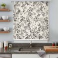thumbnail image 5 of Vintage Grey Flower Sheer Curtains 72 Inches Long, Farmhouse Botanical Floral Retro Light Filering Curtains, Breathable Simi Curtain Privacy Drapes for Living Room Bedroom Window Treatment, 5 of 9