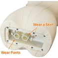thumbnail image 7 of FreeLung Dress Form Mannequin Body Female Beige Linen Fabric Manikin Torso with Detachable Adjustable High Stability Metal Stand, 7 of 7