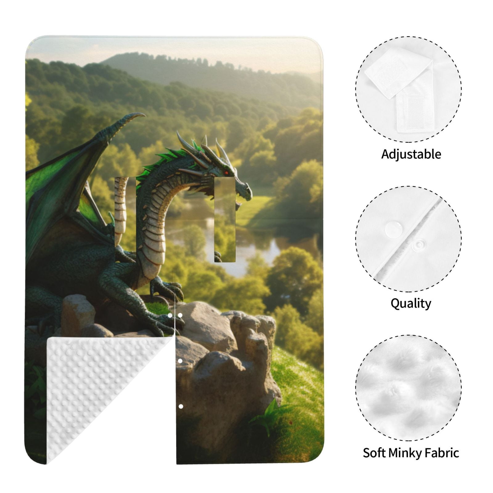 Naloa Deep Forest Stone Green Dragon Baby Car Seat Cover, Breathable Baby Carrier Cover, Multiuse Baby Carrier Cover & Nursing Breastfeeding Cover