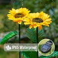 thumbnail image 2 of LED Solar Sunflower Outdoor Lawn Light IP65 Waterproof Pathway Yard Wedding Holiday Garden Decoration Solar Flowers Lamp, 2 of 7