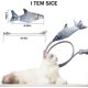 thumbnail image 5 of Juguete de felpa KAIYANG para gatos en forma de pez con hierba gatera y campanas, 5 of 5