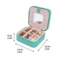 thumbnail image 2 of HongHeng Portable Jewelry Box with Mirror Travel Ring Necklace Earrings Jewelry Storage Box, 2 of 3