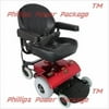 Zip'r Mobility - Zip'r PC - Mid-Wheel Power Chair - 19.5"W x 19"D Seat - Red - PHILLIPS POWER PACKAGE TM - $500 VALUE