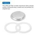 thumbnail image 4 of Uxcell Stovetop Espresso Maker Parts 1 Filter and 2 Silicone Gasket Seals 50x41x5mm for 2-Cup Mocha Coffee Maker Pot, 4 of 4